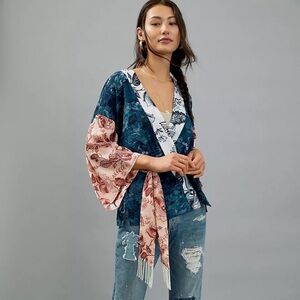 Anthropologie Tori Cropped Kimono One Size